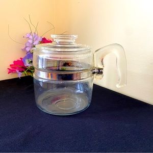 Vintage Pyrex Flameware 4cups Coffee Pot